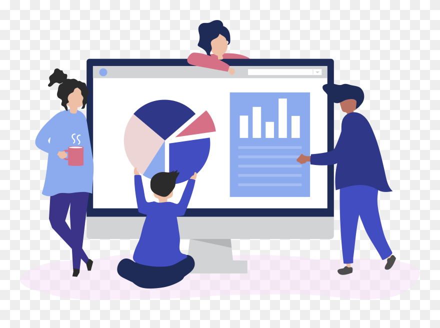 Data Management Cartoon Clipart