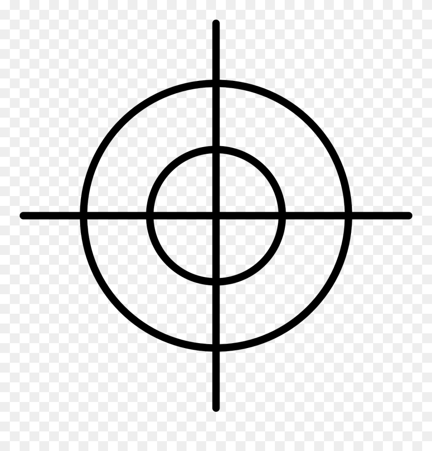 Crosshair Png Transparent - Crosshair Vector Clipart