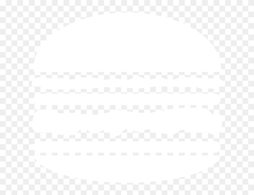 Hamburger Clipart Black And White - White Burger Icon Png Transparent Png