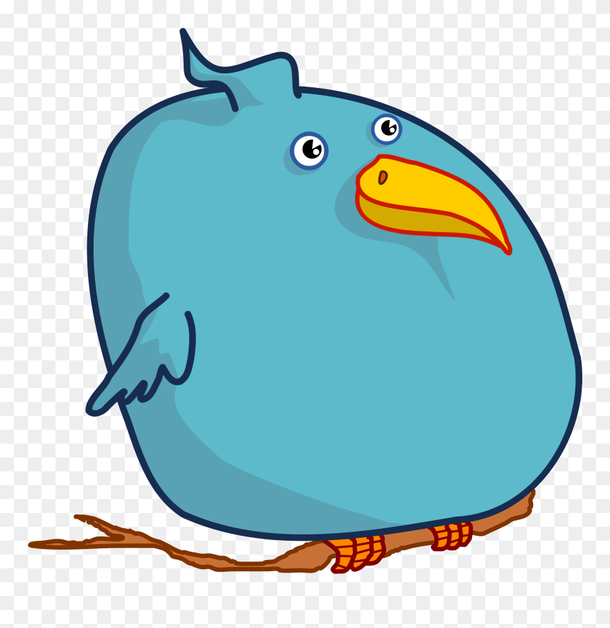 Bird Clipart - Fat Bird Clipart - Png Download
