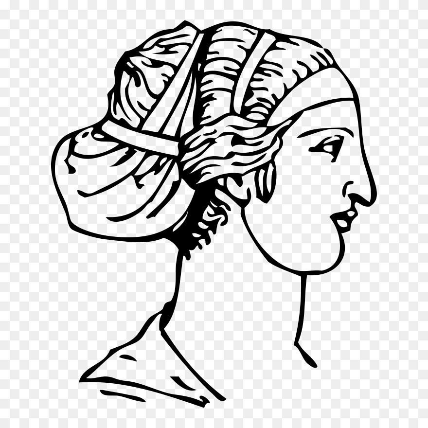 Greek Hairstyle Clipart