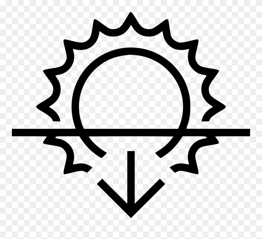 Sunset - Sin And Moon Icon Png Clipart