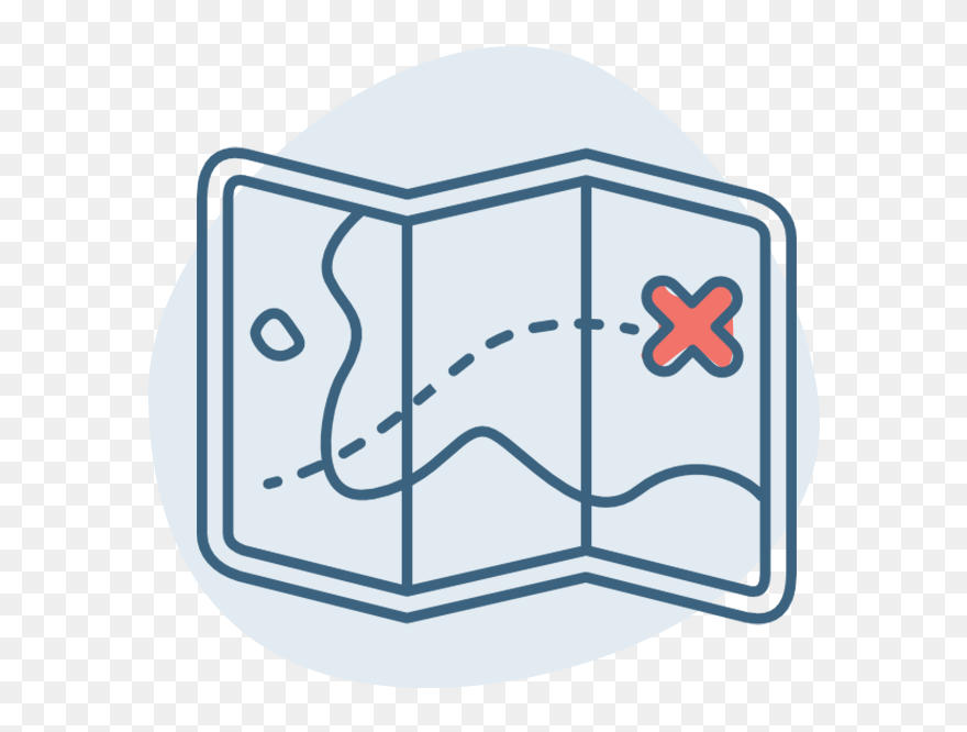 Icon Dockside Adventure Map - Treasure Map Clip Art Black And White - Png Download