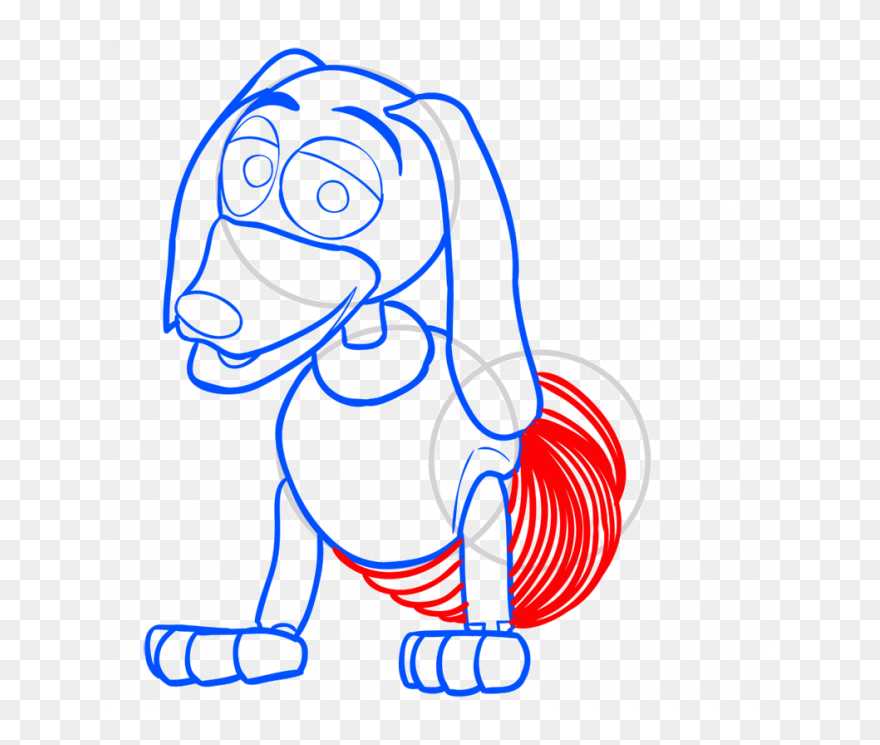Transparent Slinky Png - Dog In Toy Story Drawing Clipart