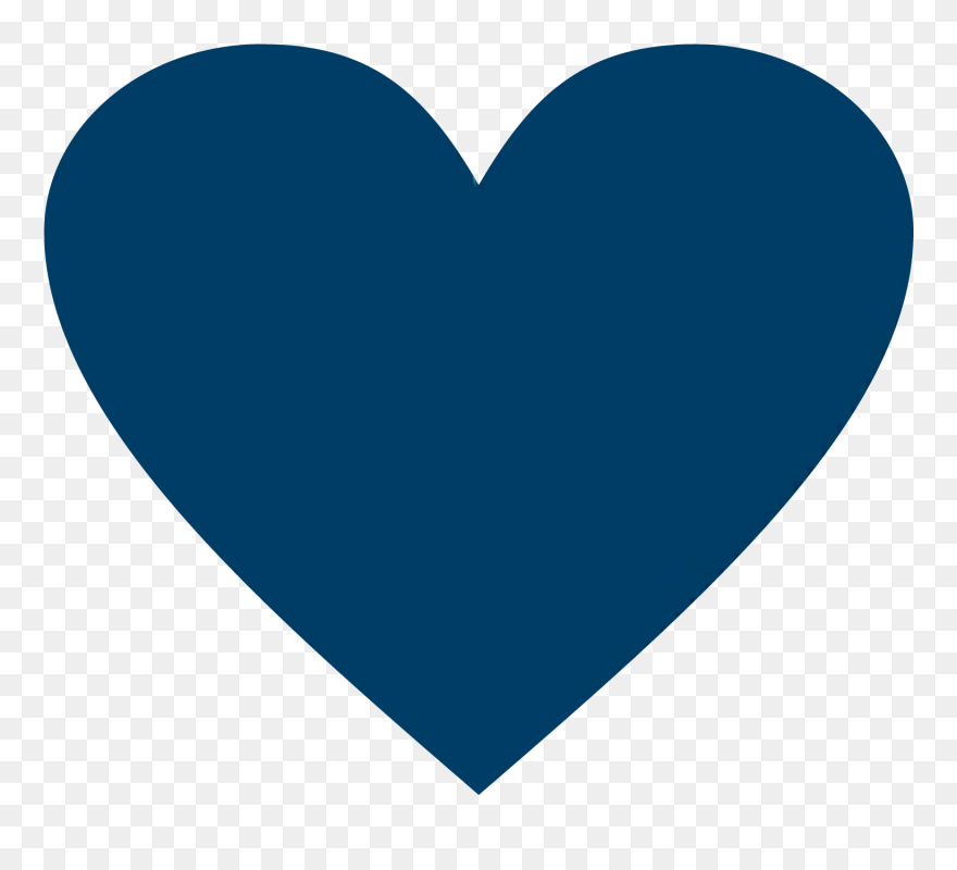 Navy Blue Heart Png Clipart