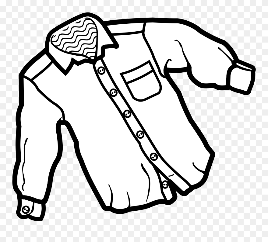 Black And White Shirt Clipart - Shirt Clipart Black And White - Png Download