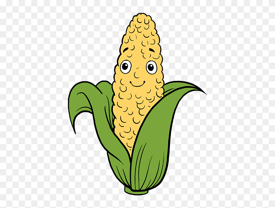 How To Draw Corn Cob - Corn On The Cob Easy To Draw Clipart