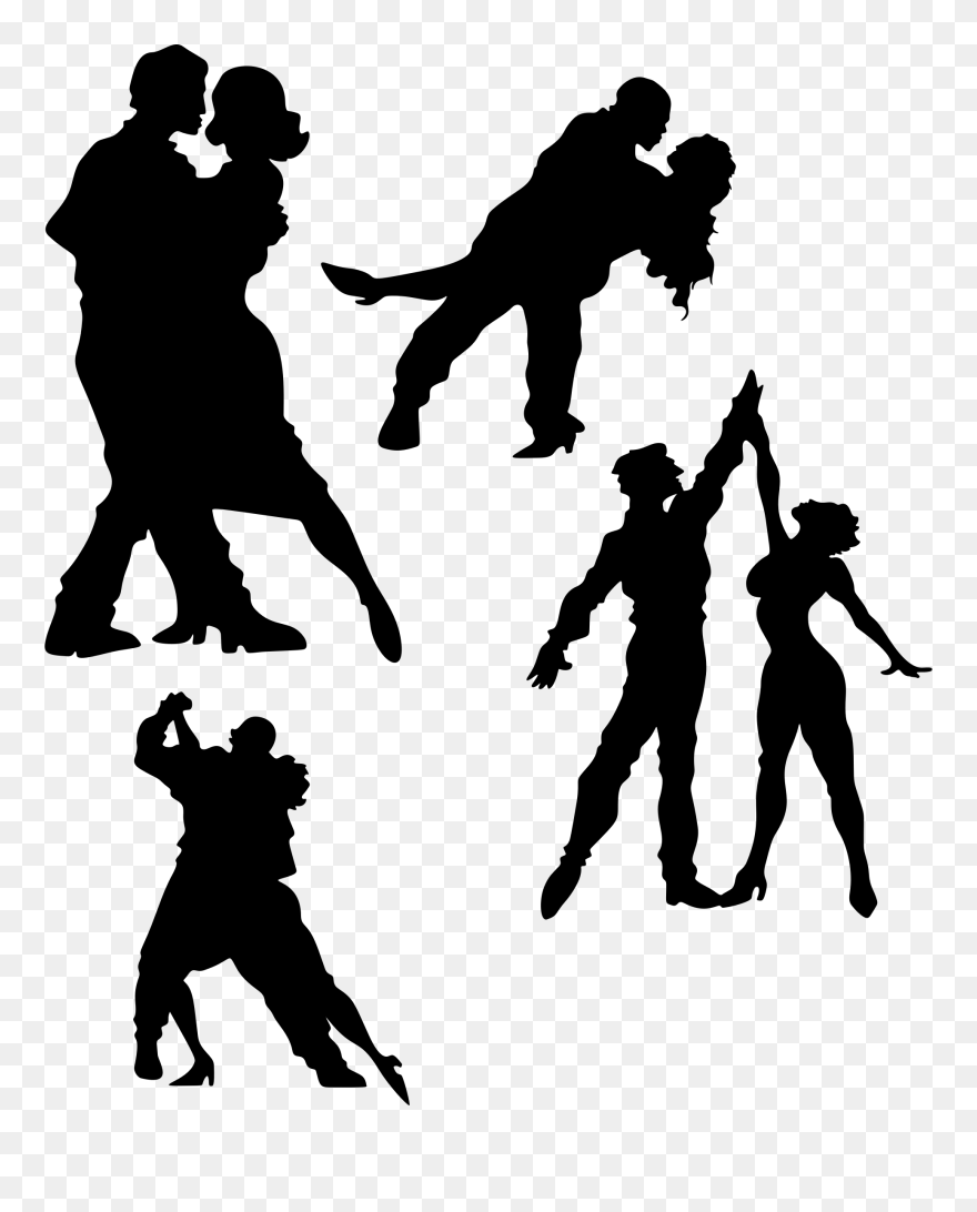 Modern Dance Silhouette Photography - Silhouette Romantic Couple Dancing Clipart