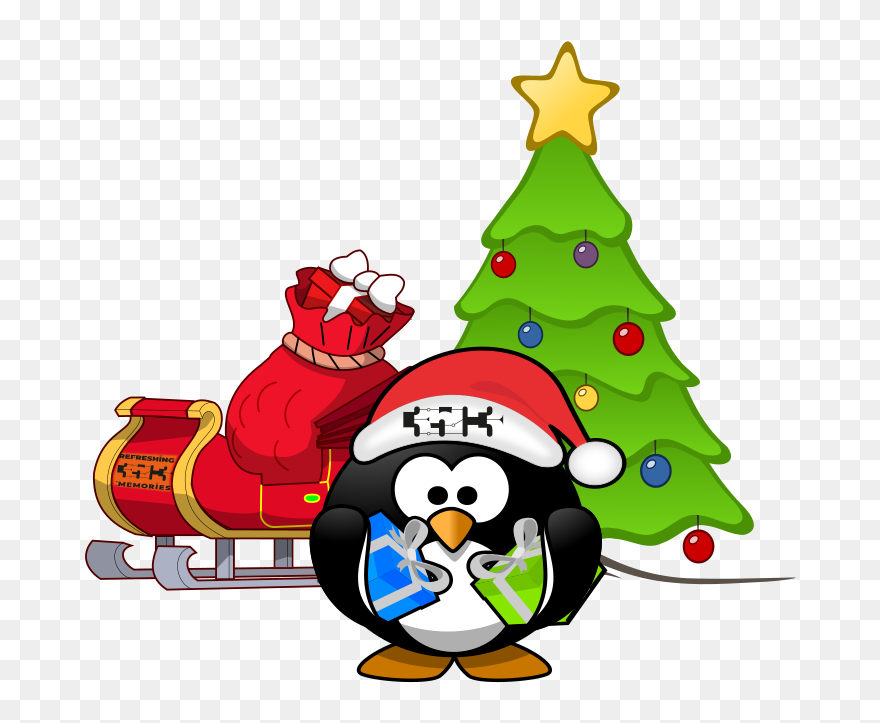 Christmas Tux On - Animated Santas Sleigh Clipart