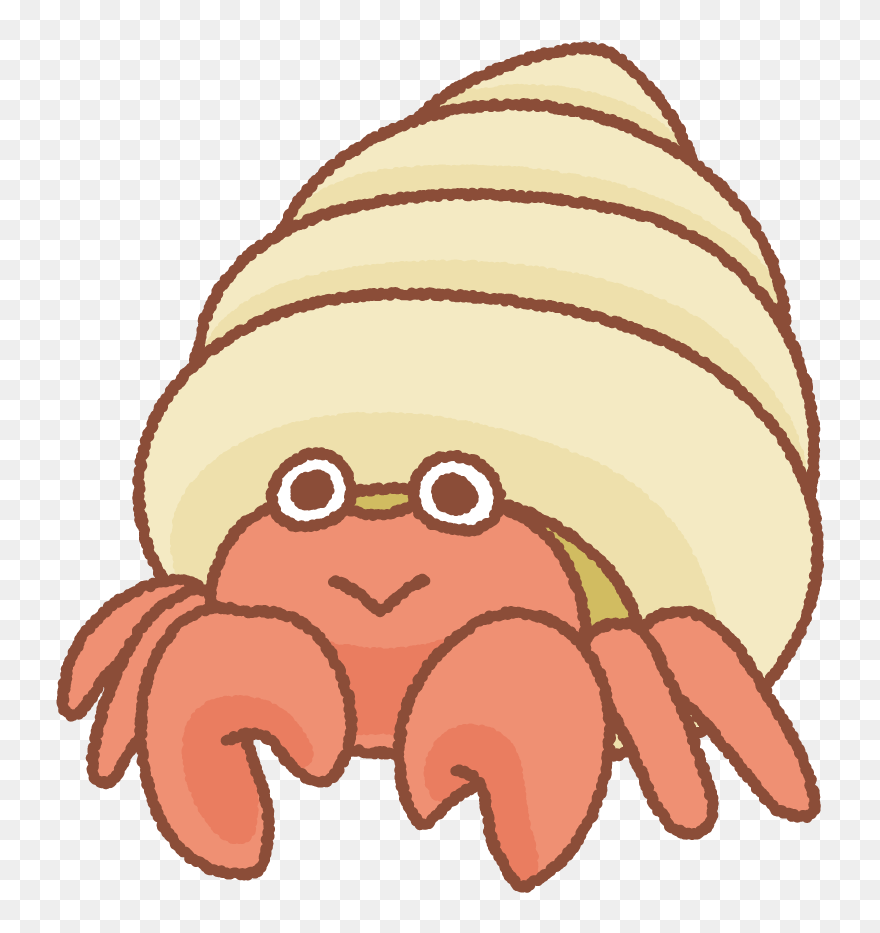 ヤドカリのフリーイラスト
clip Art Of Hermit-crab - Illustration - Png Download