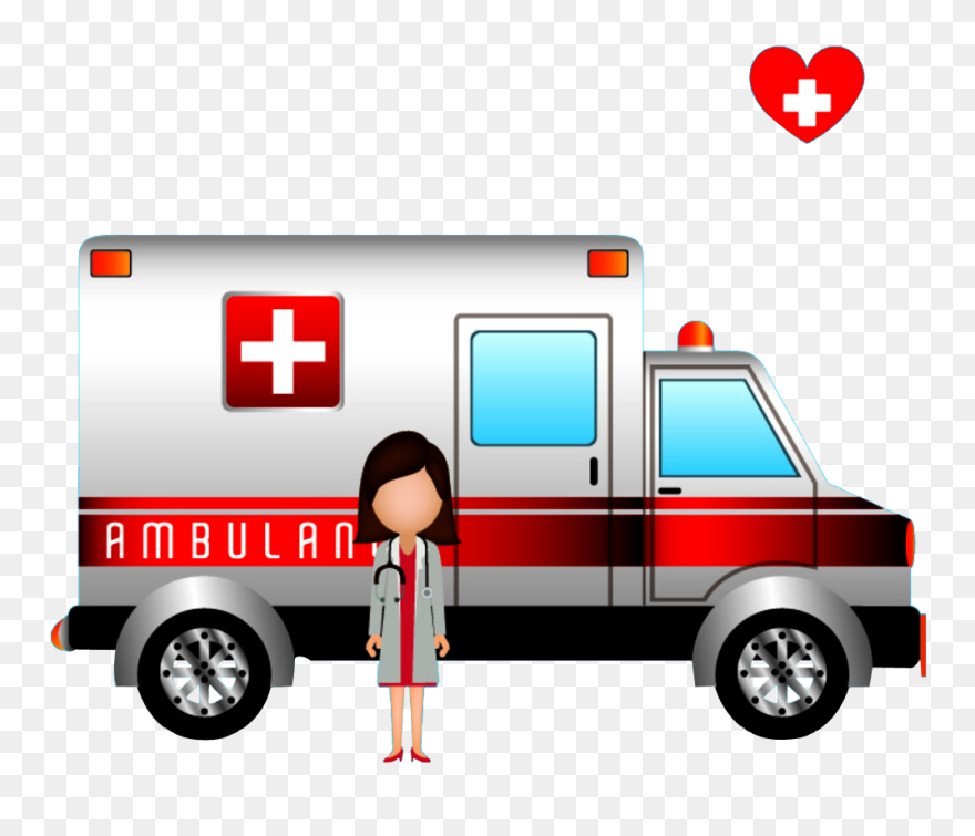 Ambulance Health Care Icon - Transparent Background Ambulance Clipart - Png Download
