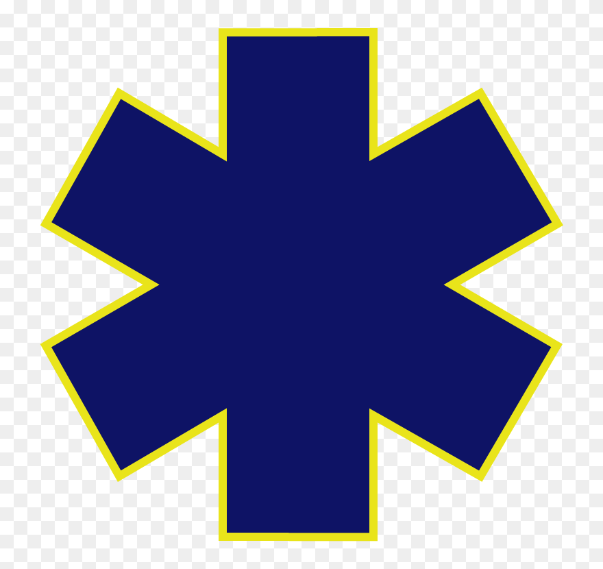 First Responders Clipart With A Cross Clip Royalty - Medical Symbol Snake Blue - Png Download