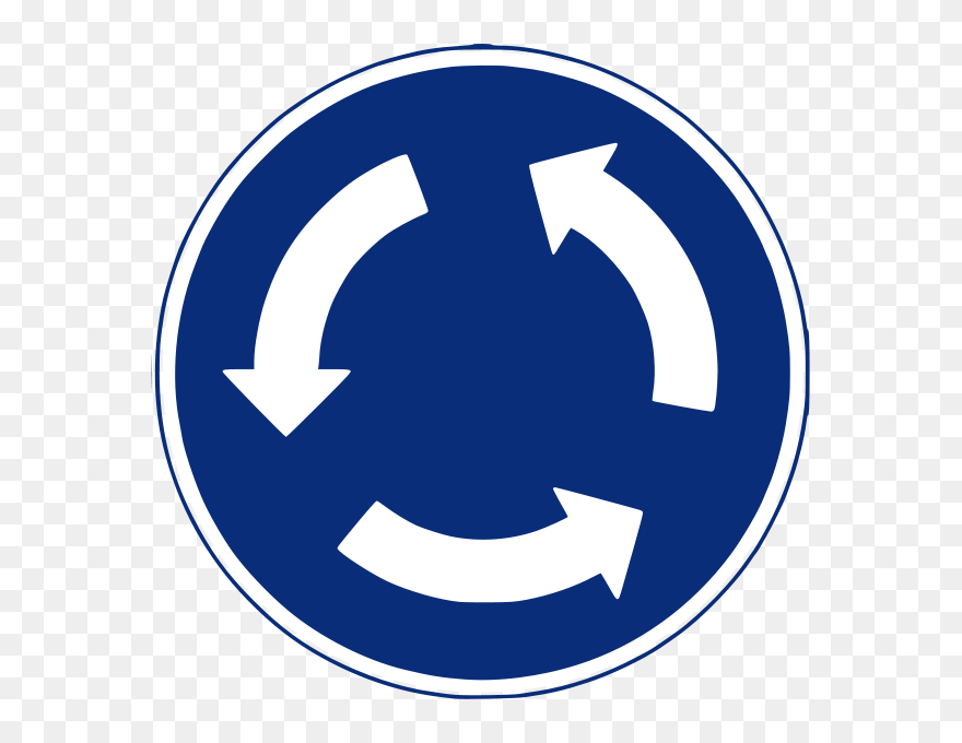 Roundabout Sign Germany Clipart