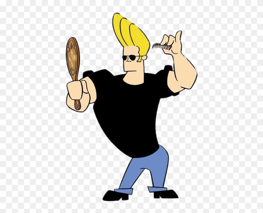 Johnny Bravo Combing His Hair - Johnny Bravo Combing Hair Clipart