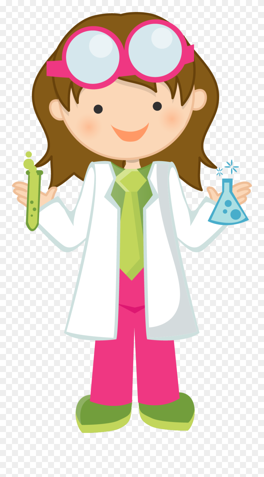 Girl Scientist Clipart - Png Download