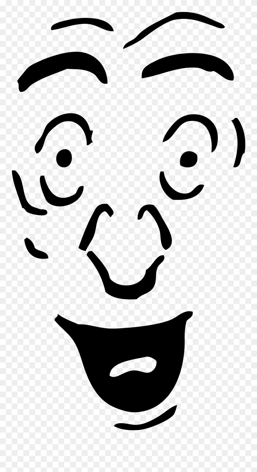 Transparent Surprised Human Face Clipart