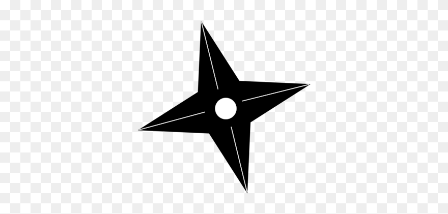 Star,black,angle - Ninja .png Clipart