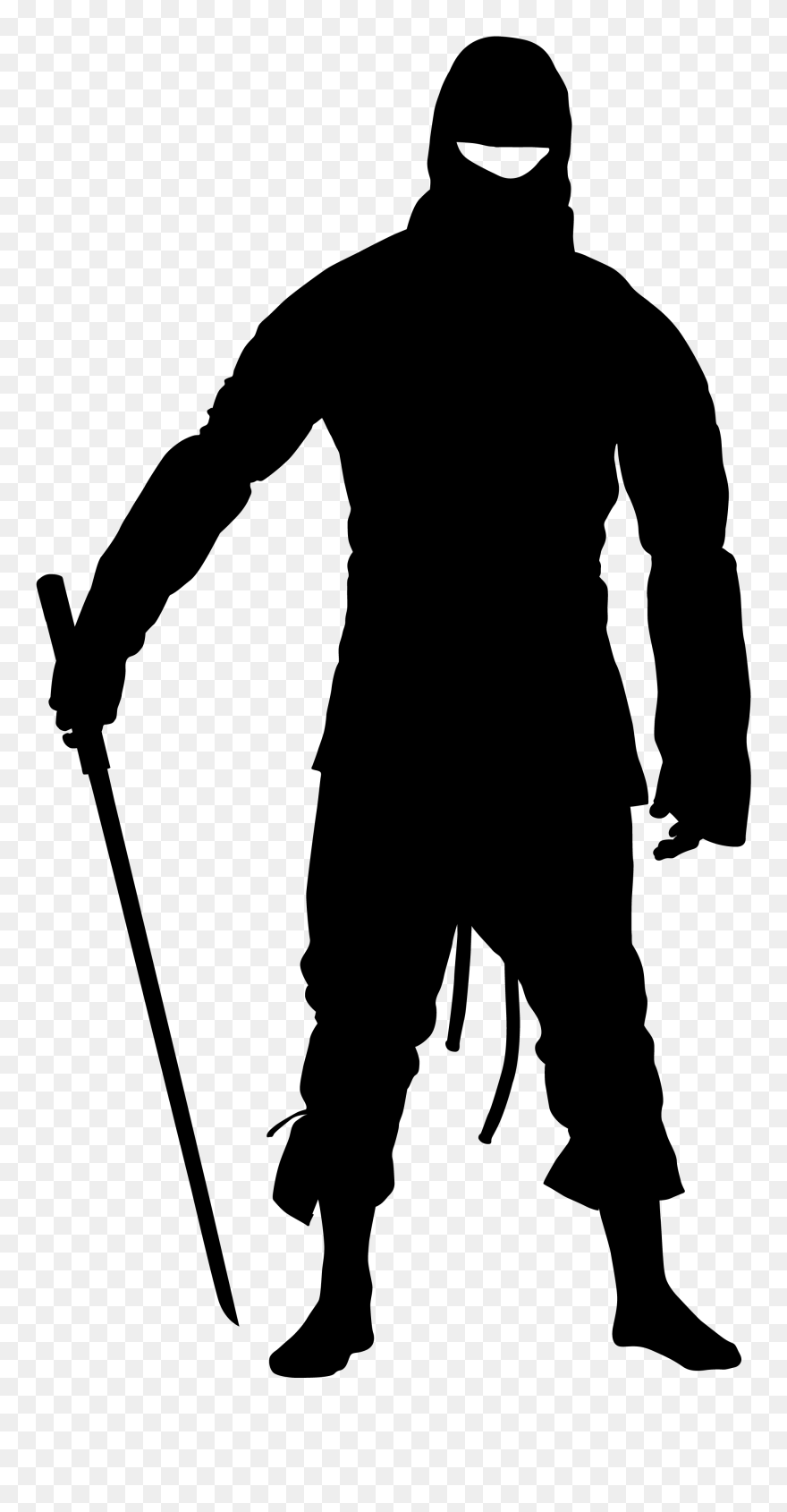 Silhouette Ninja Clip Art - Ninja Silhouettes - Png Download