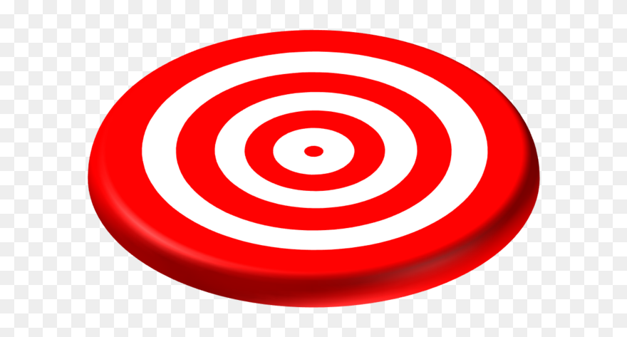 Up Dartboard In Red - Red And White Dartboard Clipart