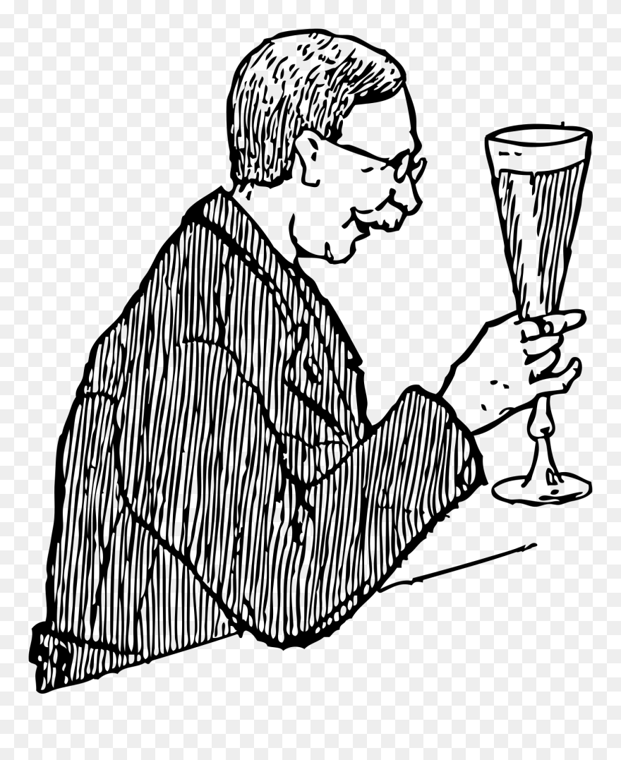 Cartoon Punch Line Drinking Lager Clipart