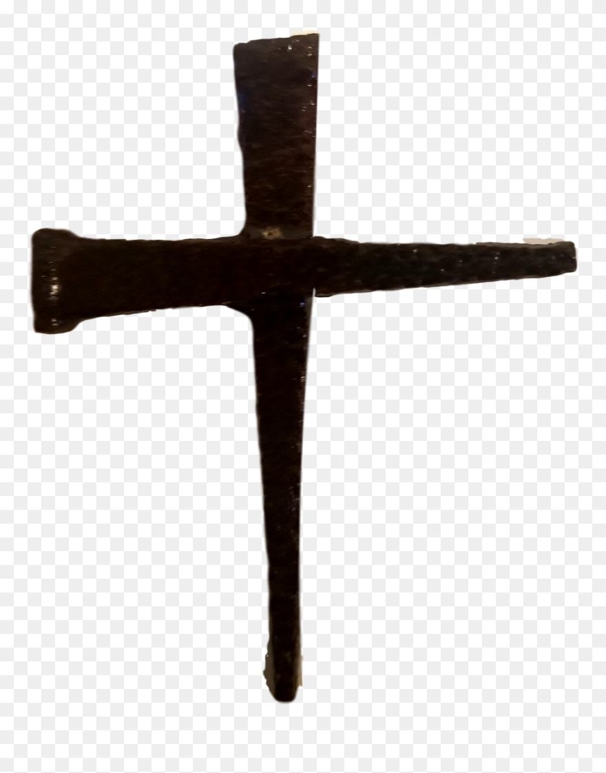 Religious Cross Small Iron Nails Wall Hanging - Cross Nails Clipart - Png Download