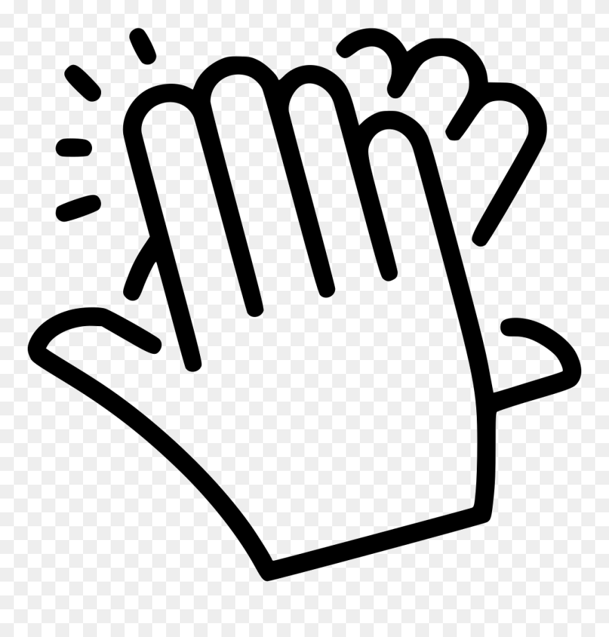 Clap - Clapping Hands Clipart Black And White - Png Download