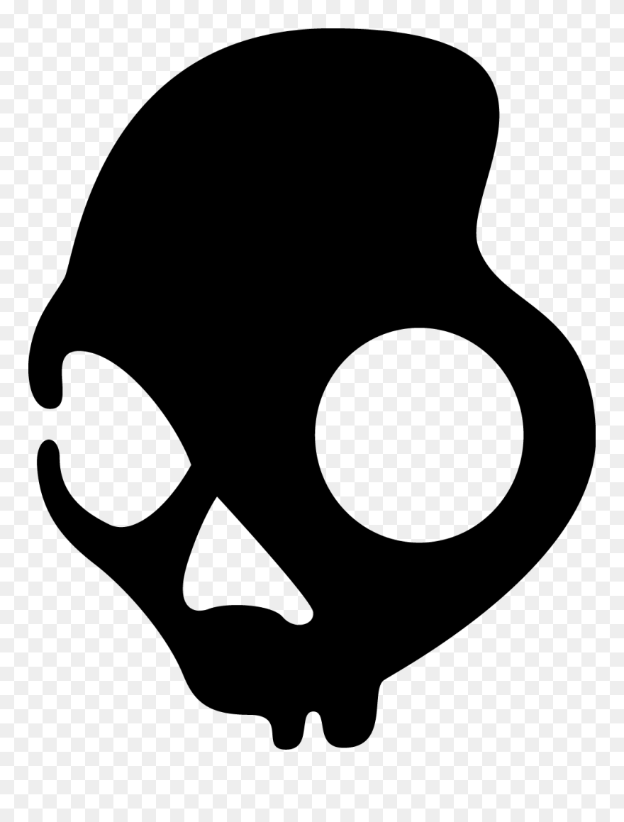 Logo With A Black Skull , Png Download - Skull Candy Logo Png Clipart