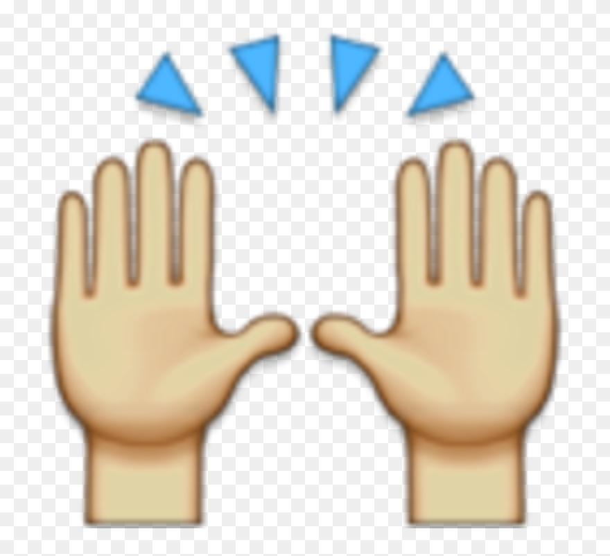 Hands Up Emoji Png 4 » Png Image - Hands Raised Emoji Png Clipart