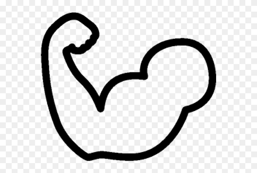 Muscle Clipart Black And White - Png Download