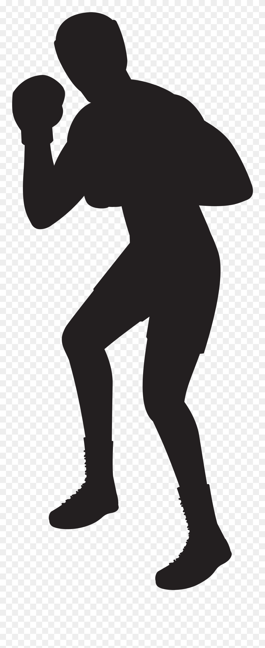 Muscle Clipart Silhouette - Boxer Clip Art - Png Download