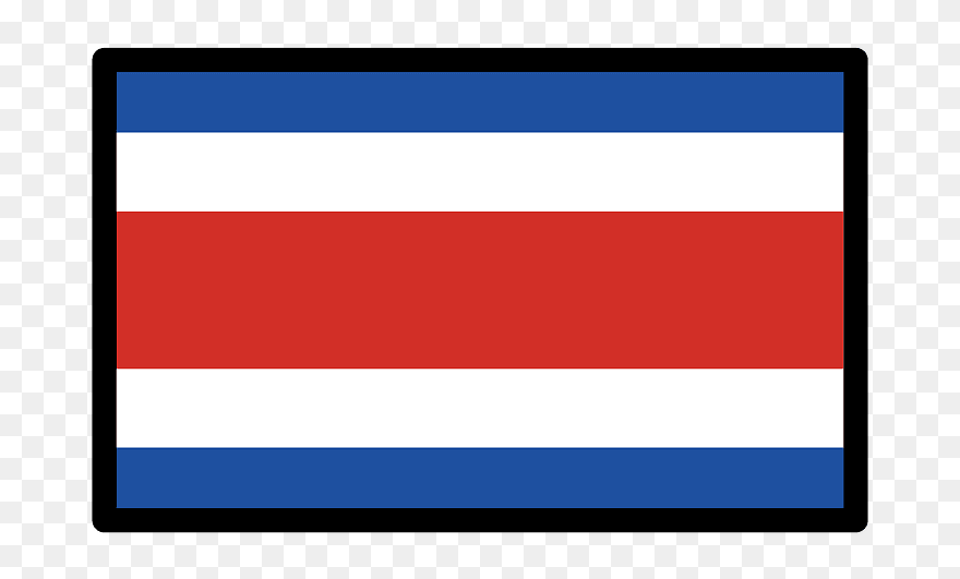 Costa Rica Flag Emoji Clipart - Flag - Png Download