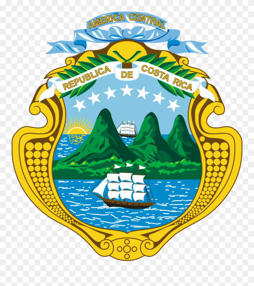 Costa Rica Flag Emblem Png Clipart