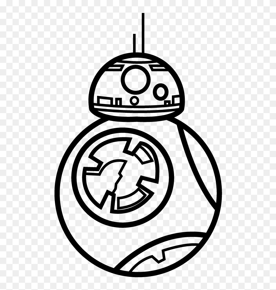 My Icon Story - Bb8 Clipart Black And White - Png Download