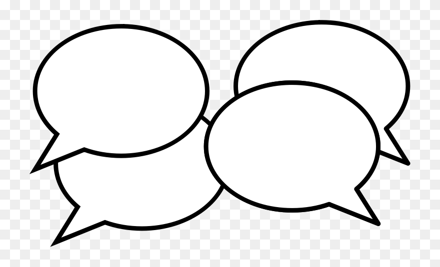 Collection Of Conversation - Speech Bubble Clipart Black And White - Png Download