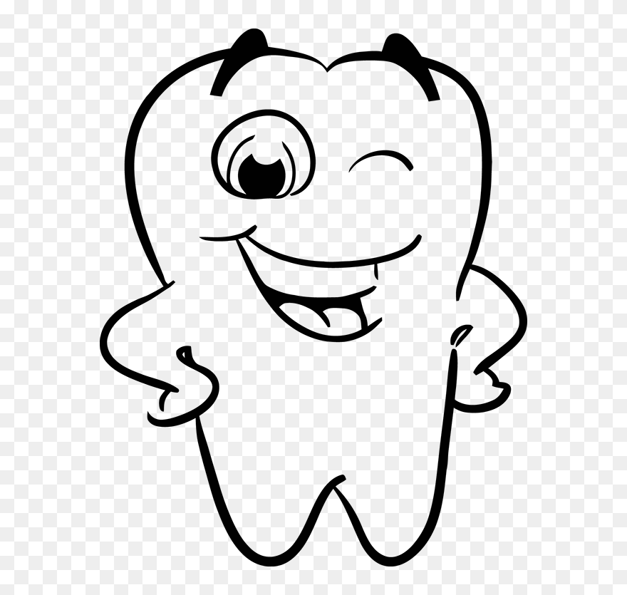 Happy Vector Drawing - Looking After Your Teeth Clipart