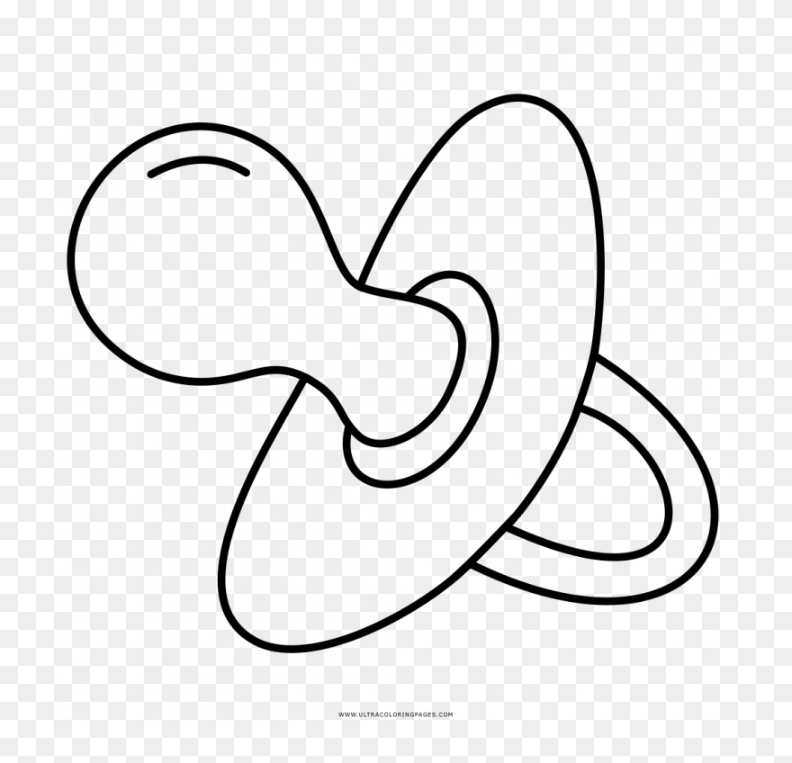 Pacifier Coloring Page Clipart