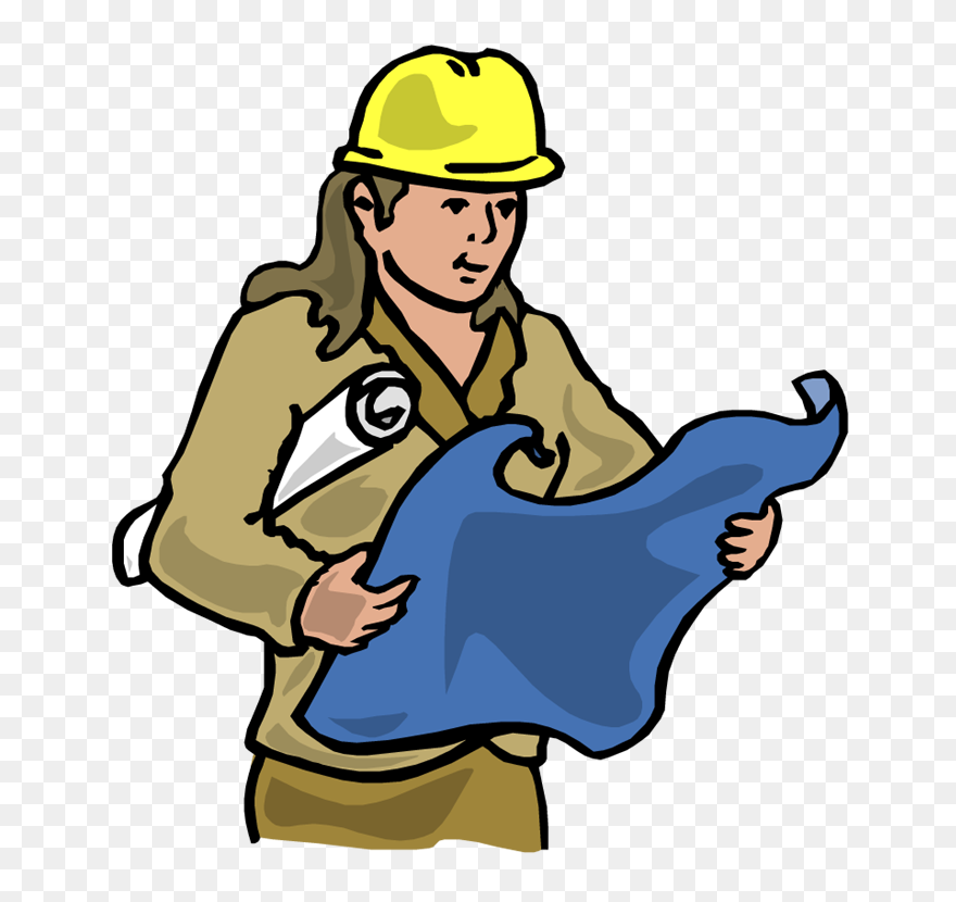 Architect Clipart Animated - Cartoon Contractor - Png Download