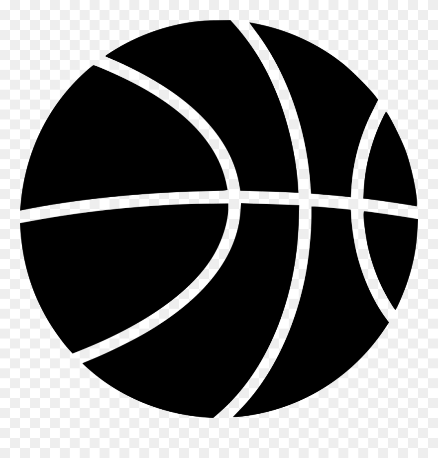 Transparent Black Basketball Logo Clipart