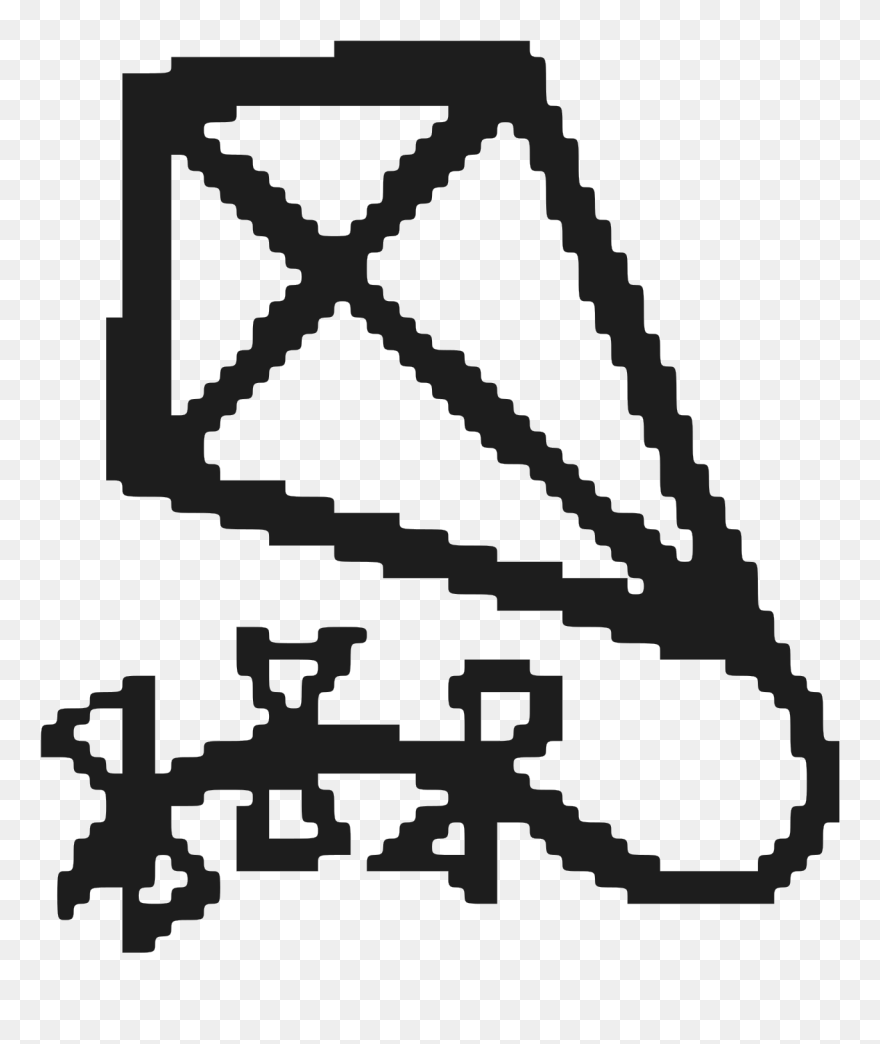 8 Bit Kite Clipart