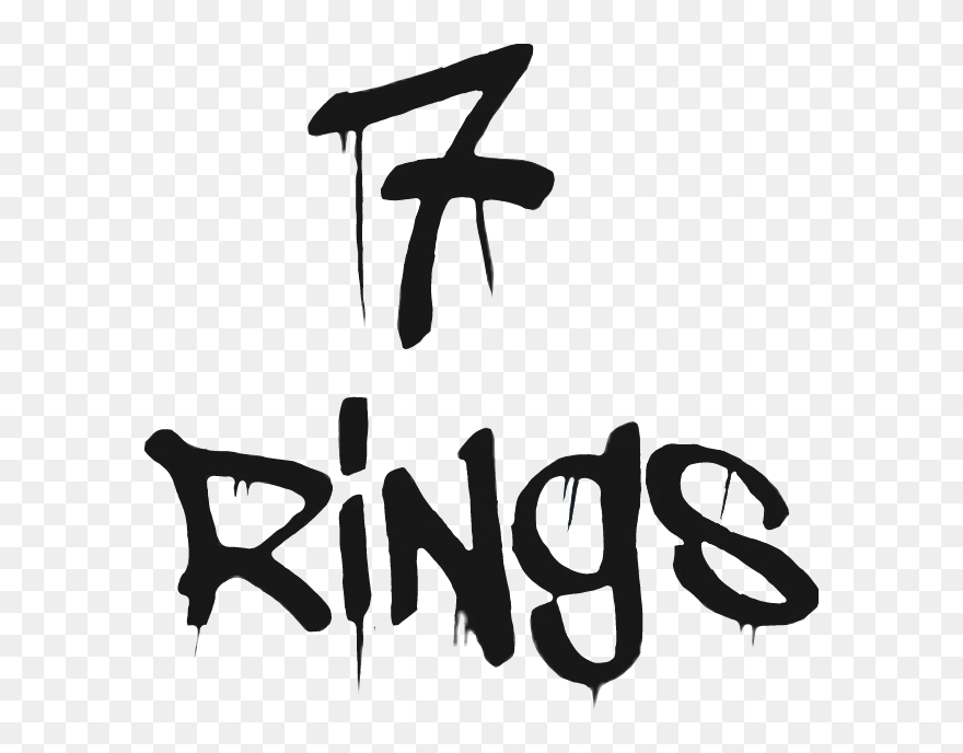 #arianagrande #ariana #agb #tumblr #sticker #text #7rings - Ariana Grande 7 Rings Logo Clipart