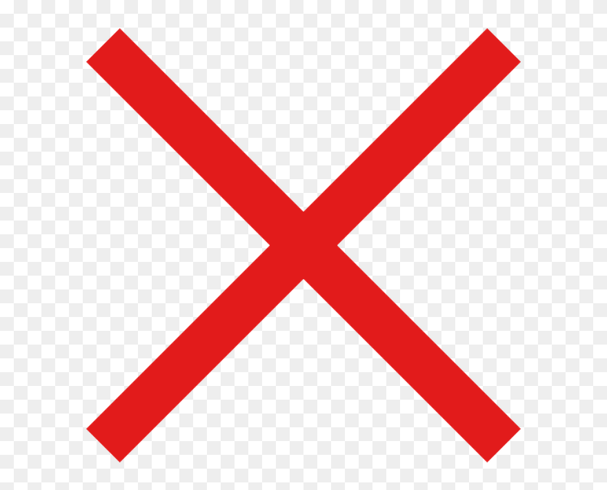 Kingdom Of Kongo Symbol Red X Clip Art - Cross Wrong Black - Png Download