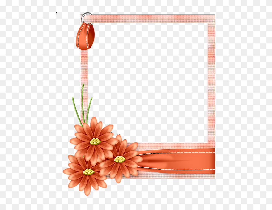 Flowers Paper Border Designs Clipart
