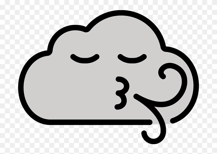 Wind Blowing Emoji Clipart