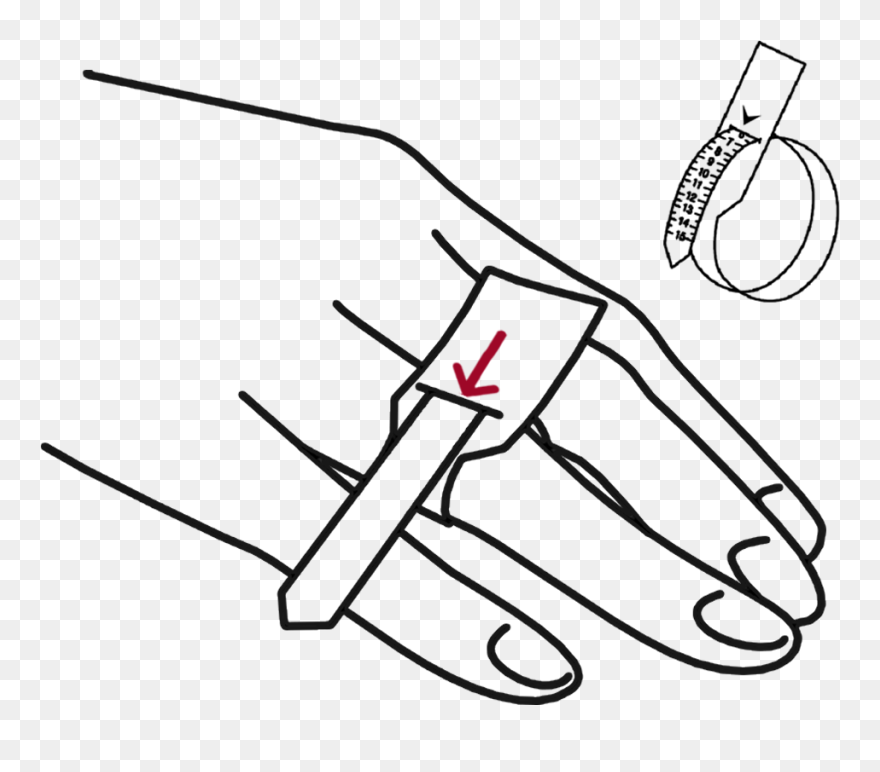 Measuring For Rings - Line Art Clipart