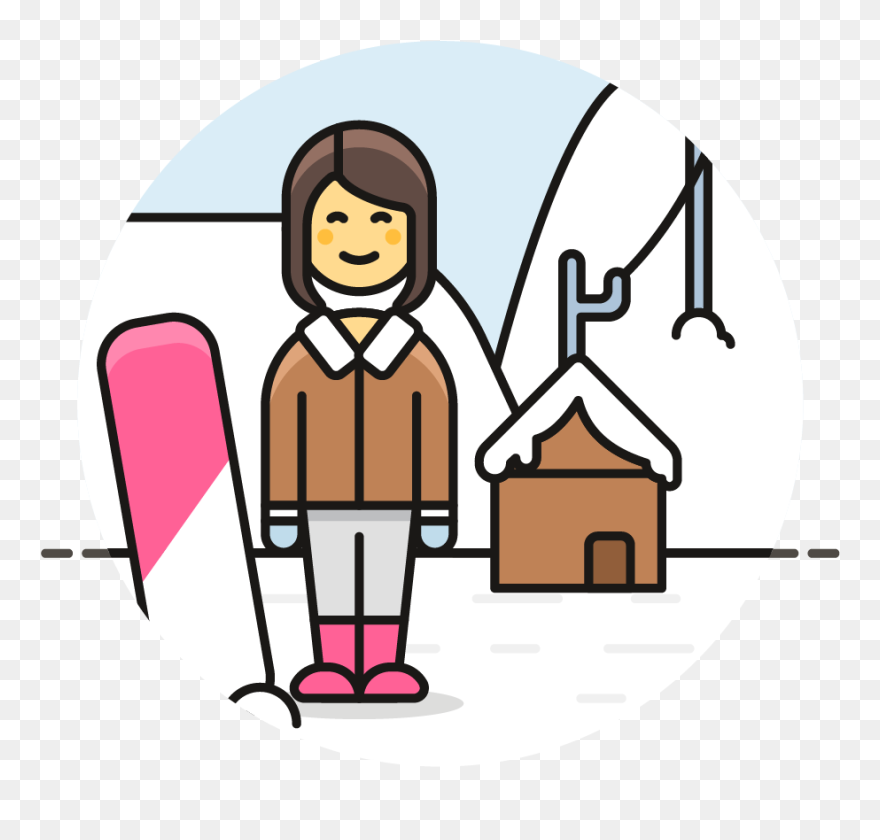 Kayak Clipart Female - Cartoon - Png Download