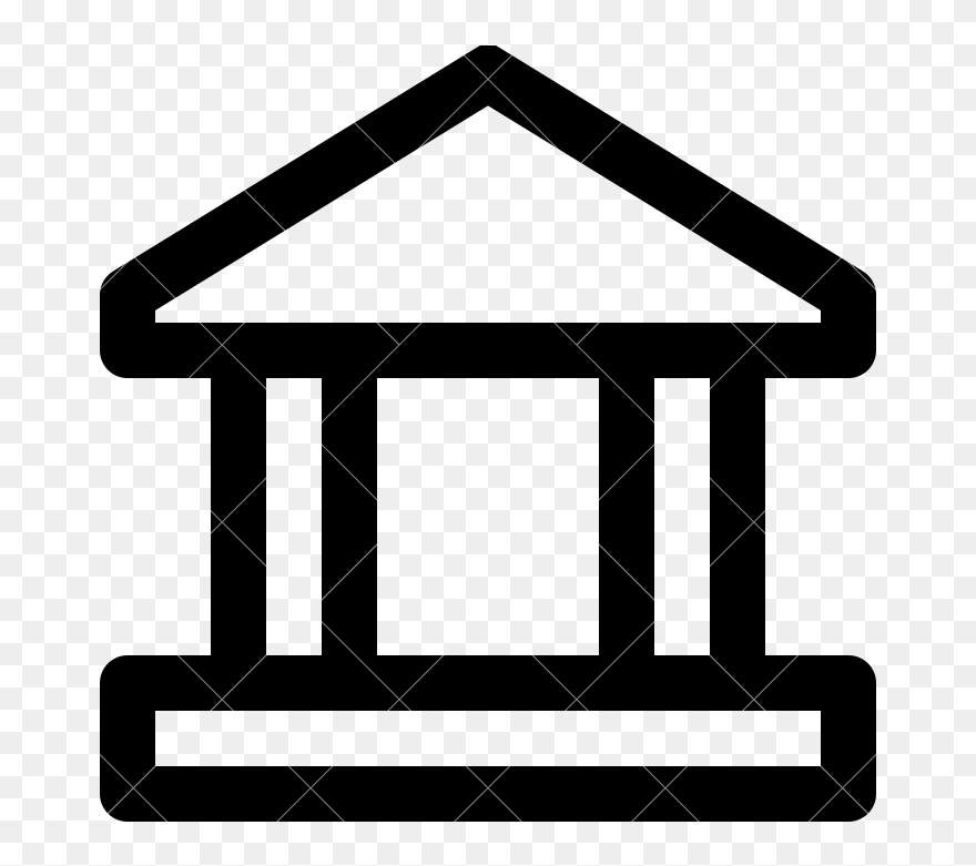 Bank Clip Outline - White Chess Rook Clipart - Png Download