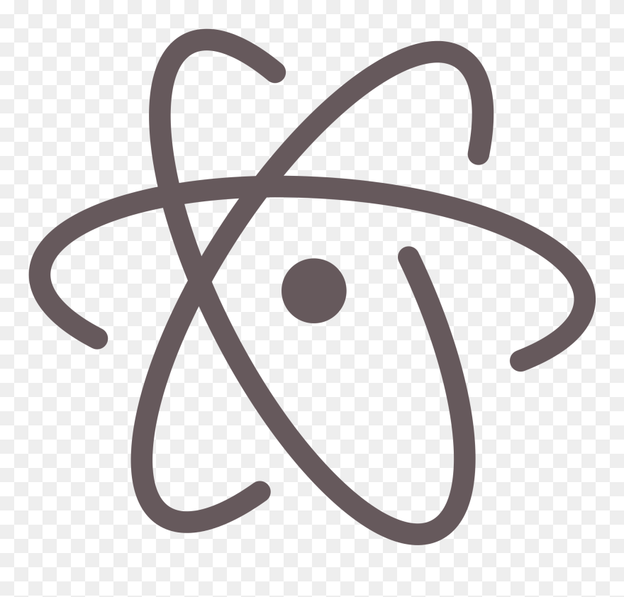 Transparent Atom Metal - Atom Text Editor Logo Clipart