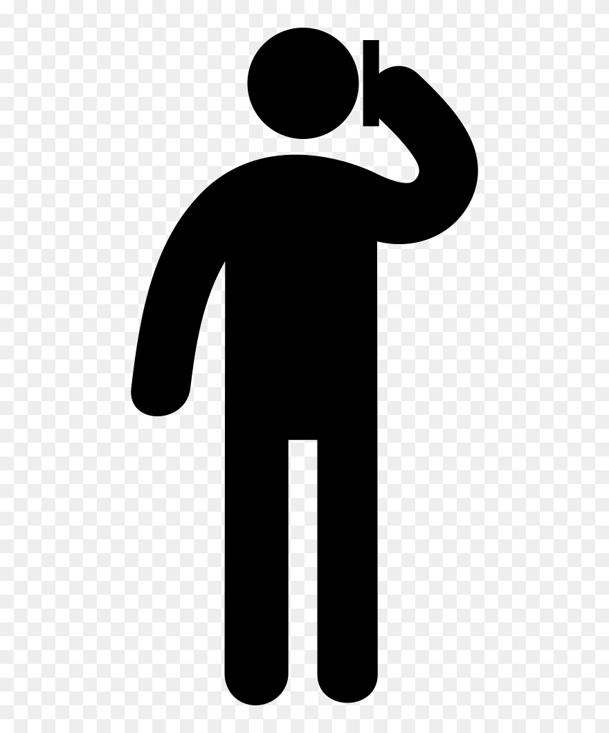 Man Talking With Phone - Talking On The Phone Icon Clipart