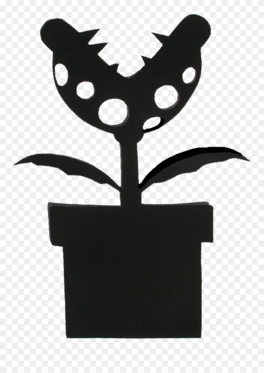 Piranha Plant Silhouette Clipart