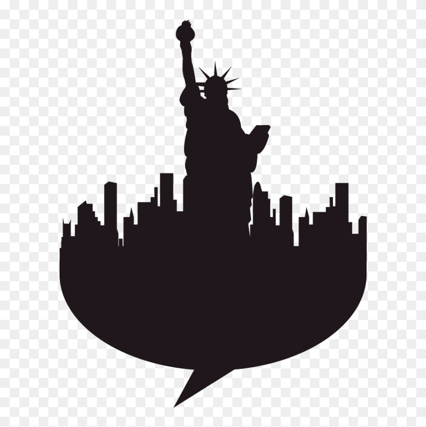 Wall Decal Manhattan Image Illustration Vector Graphics - Statue Of Liberty National Monument Clipart